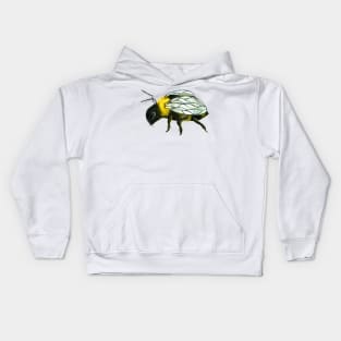 Watercolour Bumblebee Kids Hoodie